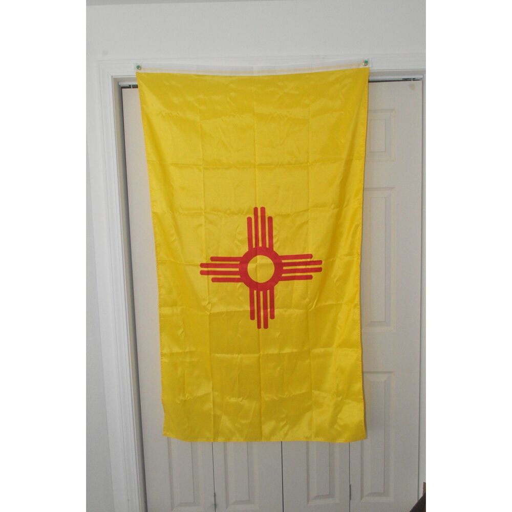 State of New Mexico NM Home Pennant Banner Flag - 100% Poly -Approx 35" x 60"
